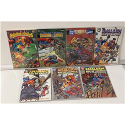 DC/MARVEL CROSSOVER TRADE PAPERBACKS. 7 DIFFERENT