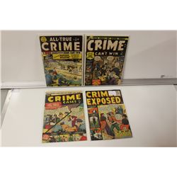 ATLAS 1950'S PRE-CODE CRIME LOT, 4 DIFFERENT