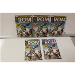 ROM #1 (1979) X 5 HIGH GRADE COPIES.  BEAUTIFUL