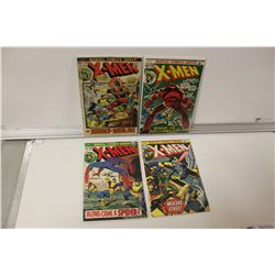 X-MEN 1972-73 RUN - 4 ISSUES : #78, 80, 83- 84.