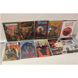 SHORT BOX OF VARIOUS TRADE PAPERBACKS & PRESTIGE
