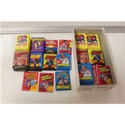 WAX PACKS, BIG LOT OF MOVIE & TV THEMED 1970'S -