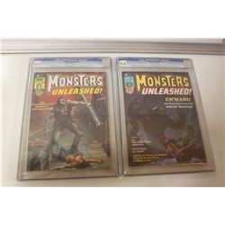 2 CGC MONSTERS UNLEASHED.  #6 (6/74) & #7 (8/74)