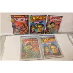 2 CGC MONSTERS OF THE MOVIES & 3 HIGH GRADE RAW