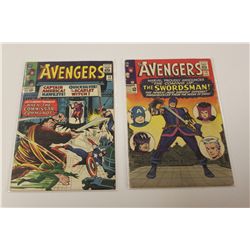 AVENGERS #18 & 19 (ORIGIN HAWKEYE) 1965. SOLID