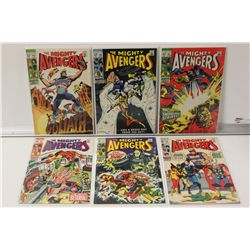 AVENGERS 1969  LOT OF 6 ISSUES:  #63-68