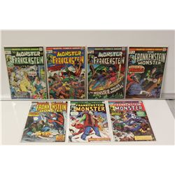 FRANKENSTEIN #1 & RUN (1973-75)  7 DIFFERENT