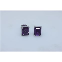 14.55 CTW AMETHYST EARRING .925 STERLING SILVER