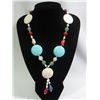 Image 1 : 825 CTW MULTICOLOR TURQUOISE, HOWLITE AND WHITE PEARL N