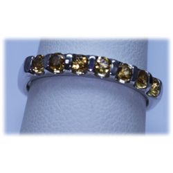 12.60 CTW CITRINE RING .925 STERLING SILVER