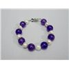 Image 1 : 125CTW PHILIPPINE PEARL AND AMETHYST BRACELET