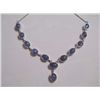 Image 1 : 127.55 CTW TANZANITE NECKLACE .925 STERLING SILVER