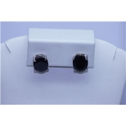 15.00 CTW SAPPHIRE EARRINGS  .925 STERLING SILEVR