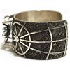Image 3 : Navajo Turquoise Sterling Silver Spider & Web Cuff Bracelet - Darren Livingston