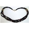 Image 5 : Navajo Onyx & Multi-Stone 3-Strand Necklace - Tommy Singer