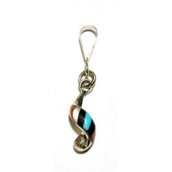 Zuni Multi-Stone Small Spiraling Pendant