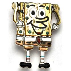 Zuni Spongebob Squarepants Pendant & Pin - Andrea Shirley