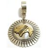 Navajo 12k Gold Fill over Sterling Silver Buffalo Pendant - Tommy Singer