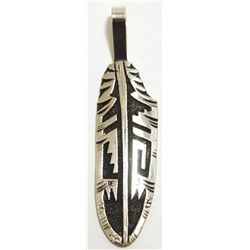 Navajo Sterling Silver Feather Pendant - Richard Singer