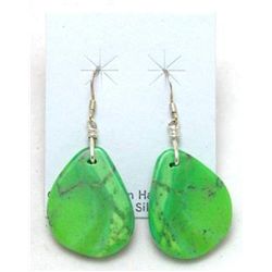 Navajo Green Turquoise Stone Earrings