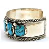 Image 2 : Navajo Turquoise Sterling Silver Cuff Bracelet - MT?