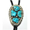 Image 2 : Zuni Sleeping Beauty Turquoise Sterling Silver Bolo & Buckle Set - Robert & Bernice Leekya