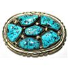 Image 4 : Zuni Sleeping Beauty Turquoise Sterling Silver Bolo & Buckle Set - Robert & Bernice Leekya