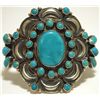Image 1 : Navajo Turquoise Sterling Silver Cuff Bracelet - Dean Brown