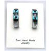 Image 1 : Zuni Multi-Stone Half-Ring Earrings