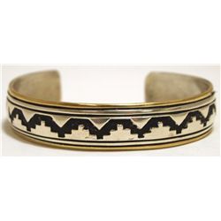 Navajo 12k Gold Fill over Sterling Silver Cuff Bracelet - Tommy Singer