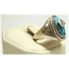 Image 2 : Zuni Turquoise Sterling Silver Snake Men's Ring - Effie Calavaza