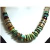 Image 2 : Navajo Turquoise & Multi-Stone Sterling Silver Necklace - Tommy Singer