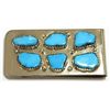 Image 1 : Zuni Turquoise Sterling Silver Money Clip - Curt Cheama