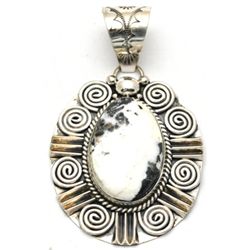 Navajo White Buffalo Pendant - Mary Ann Spencer
