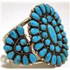 Image 2 : Old Pawn Zuni Sleeping Beauty Turquoise Sterling Silver Cuff Bracelet - Robert & Bernice Leekya