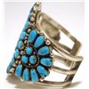 Image 3 : Old Pawn Zuni Sleeping Beauty Turquoise Sterling Silver Cuff Bracelet - Robert & Bernice Leekya