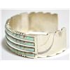 Image 2 : Zuni White Opal Sterling Silver Cuff Bracelet - Sheldon Lalio