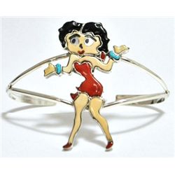 Zuni Multi-Stone Betty Boop Sterling Silver Cuff Bracelet - Andrea Shirley