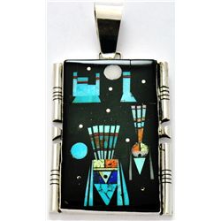 Navajo Multi-Stone Sterling Silver Pendant - Galvin Smith