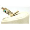 Image 3 : Zuni Cubic Zirconia & Multi-Stone Inlay Sterling Silver Women's Ring - Marlene Shekya