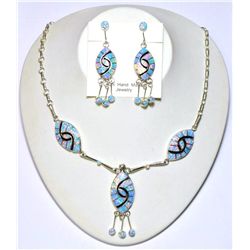 Zuni Opal Necklace & Earrings Set - Amy Quandelacy