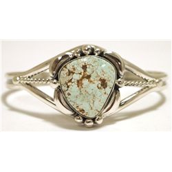 Navajo Dry Creek Turquoise Sterling Silver Cuff Bracelet - Mary Ann Spencer