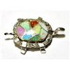 Image 1 : Zuni Opal Multicolor Turtle Pendant & Pin