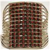 Image 1 : Zuni Coral Dots 12-Row Sterling Silver Cuff Bracelet - Susie Livingston