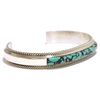 Image 2 : Navajo Spider Web Kingman Turquoise Sterling Silver Cuff Bracelet - Fran Yazzie
