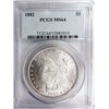Image 1 : 1882 MORGAN DOLLAR PCGS MS64