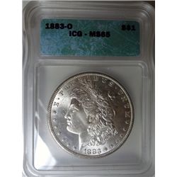 1883-O MORGAN DOLLAR ICG MS-65