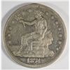 Image 1 : 1874-S TRADE DOLLAR AU. LOOKS LIKE IT HAS SOME OLD CLEANING.