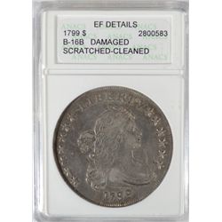 1799 BUST DOLLAR ANACS EF DETAILS, MINOR SCRATCH OBVERSE