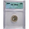 Image 1 : 1890 SEATED LIBERTY DIME ICG MS-60. NICE WHITE COIN